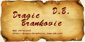 Dragić Branković vizit kartica